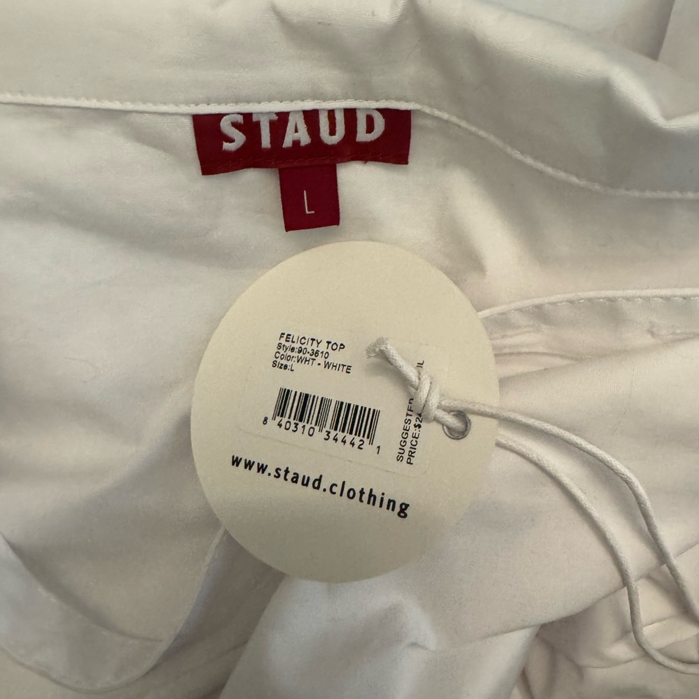 NWT Staud Felicity Poplin Top - Picture 6 of 6